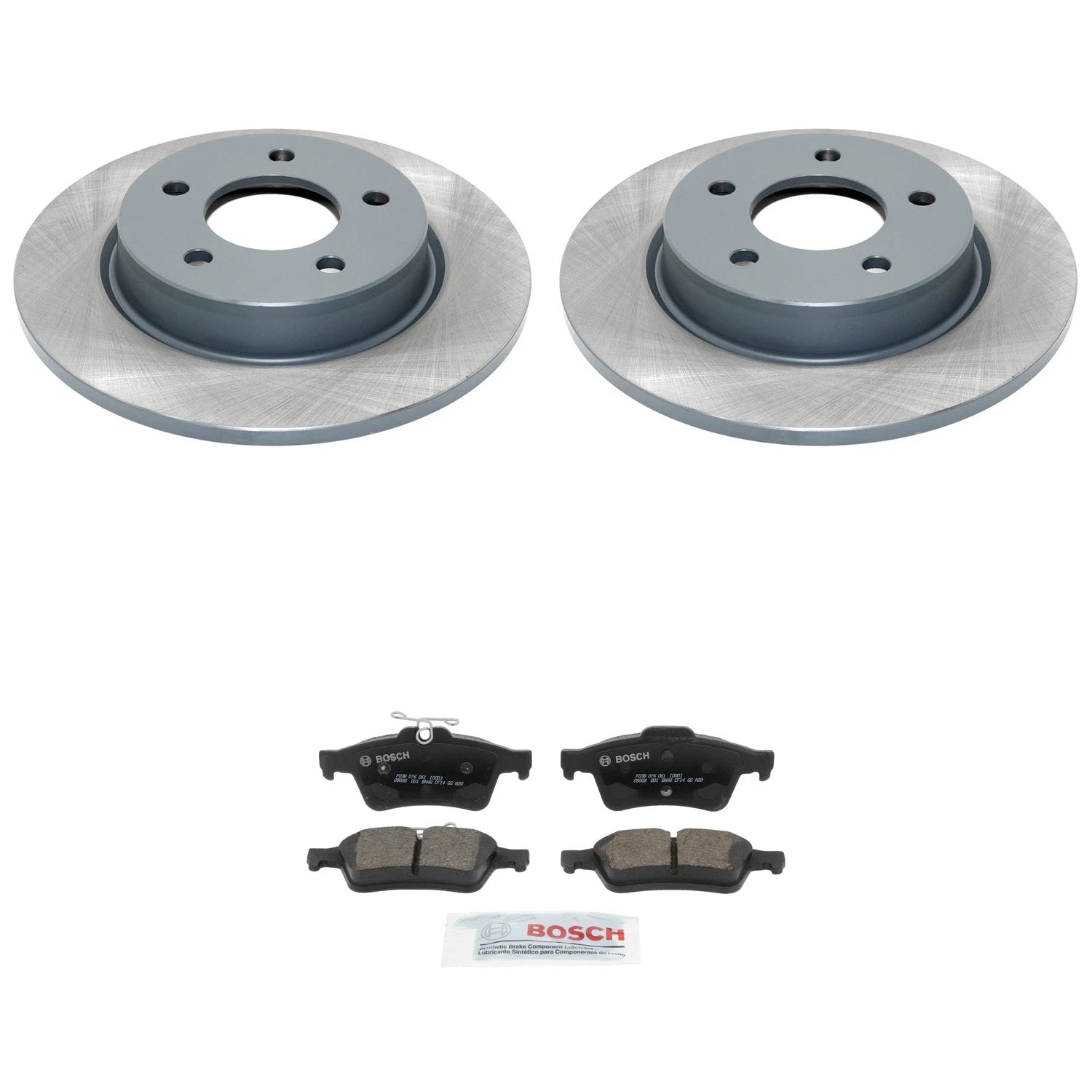DuraGo Rear Rotors & Bosch QuietCast Brake Pads Kit for Mazda 3