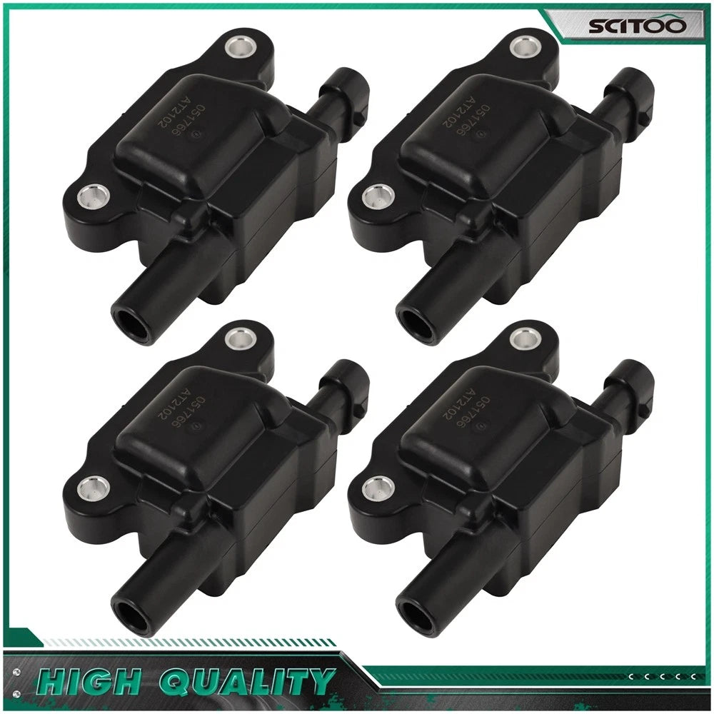 Set of 4 Ignition Coils for Chevrolet Silverado GMC Sierra 1500 (2007–2013)