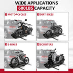 Heavy Duty Motorcycle Carrier for Hitch Mount (Fits Most Models)