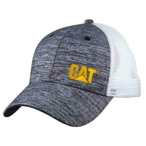 Caterpillar CAT Equipment Mesh Cap/Hat - Heather Grey & White