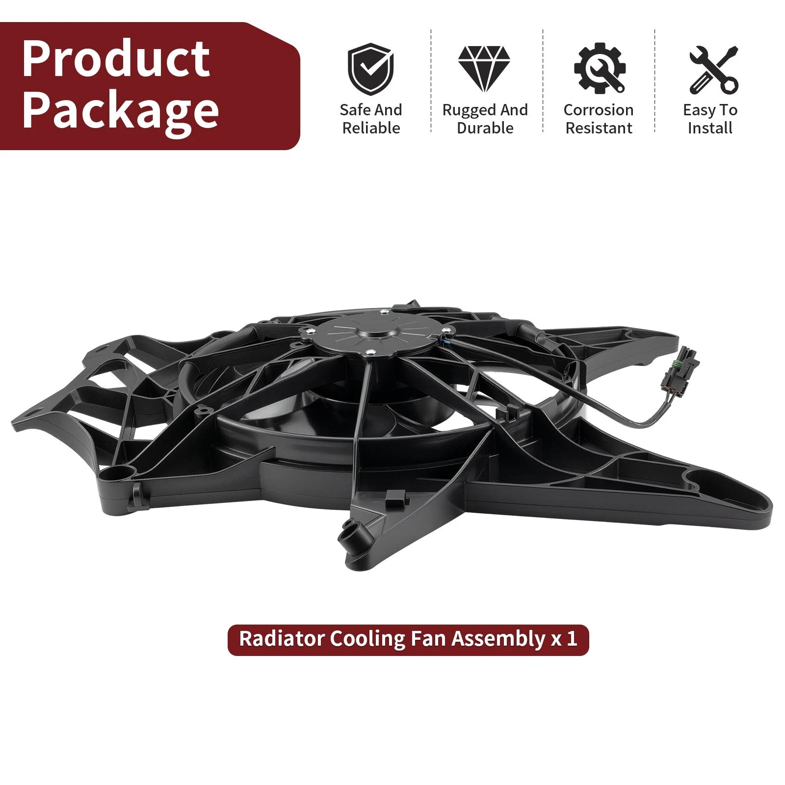 Cooling Radiator Fan & Shroud for Can-Am Maverick X3 (2017–2024) 709200588