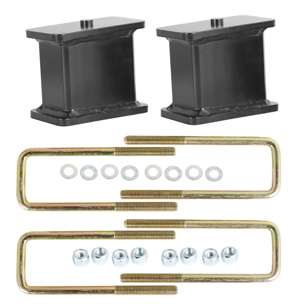 Set of 2 Rear Lift Blocks Kit with Ubolts for GMC K1500/Sierra 1500 (1988–2007)