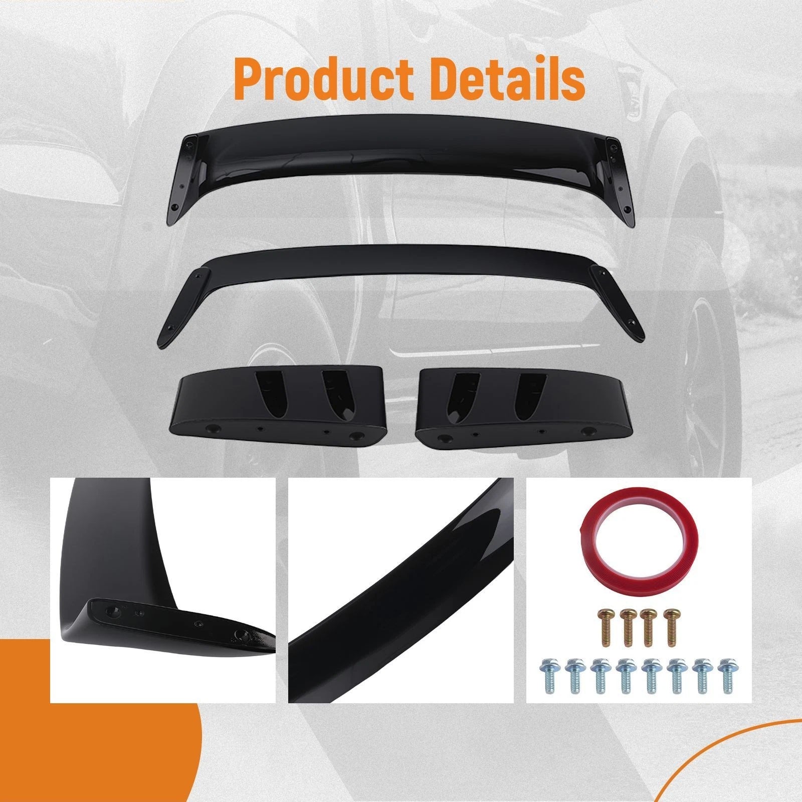 Rear Trunk Spoiler Wing Lip for BMW 3 Series E36 M3 (1992-1999) Black ABS