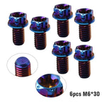 6X M6x30mm Torx Head Flange Screws for Motorcycle Bike Bicycle