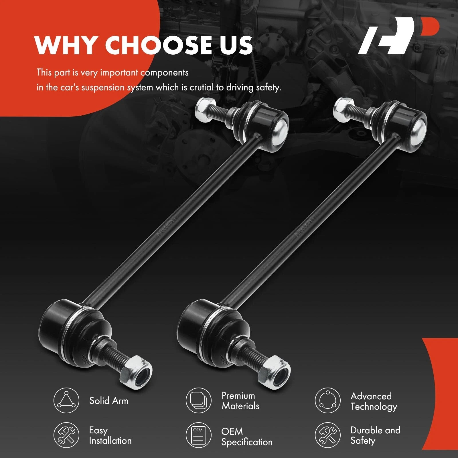 2X Rear Sway Bar End Links for Chevy Optra (2004-2007)