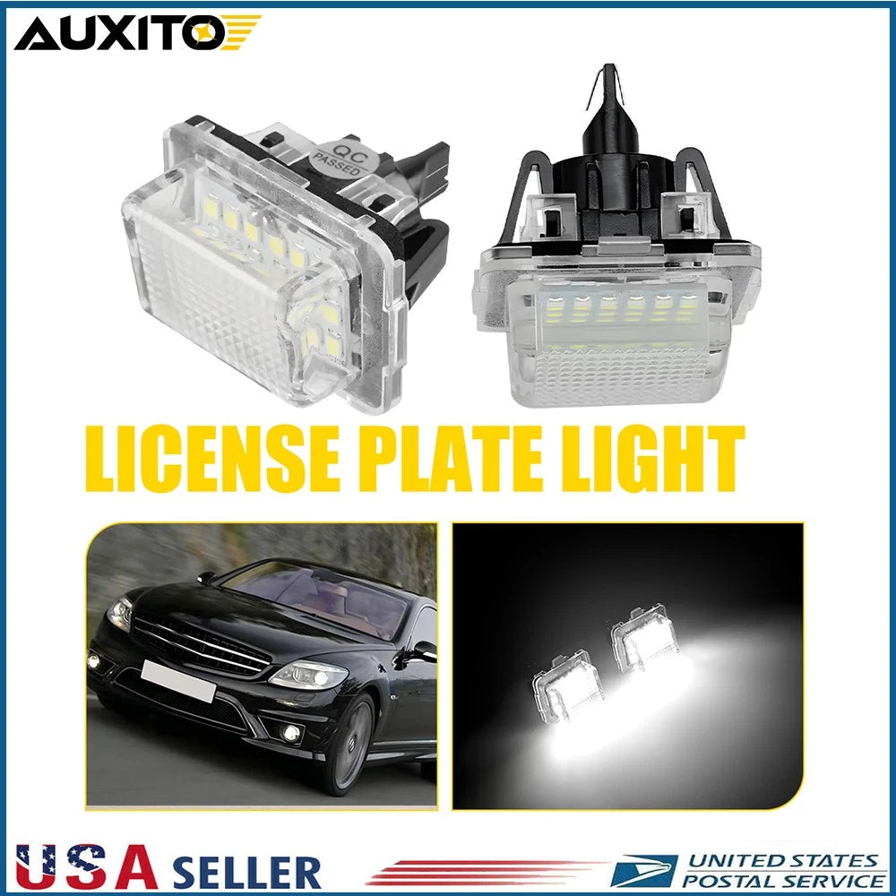 Canbus LED License Plate Light Bulbs for Mercedes Benz W204 W212 W221 (H)