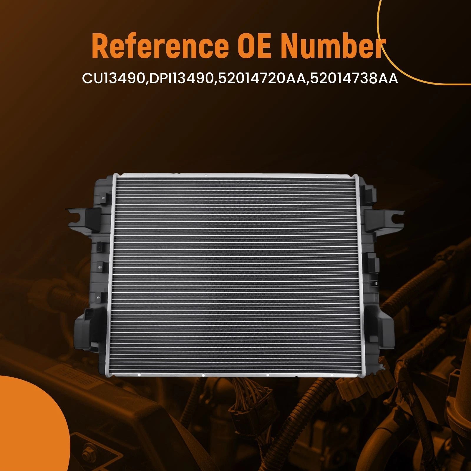 Aluminum Coolant Radiator for RAM 2500 3500 (2013–2018) CU13490 AT