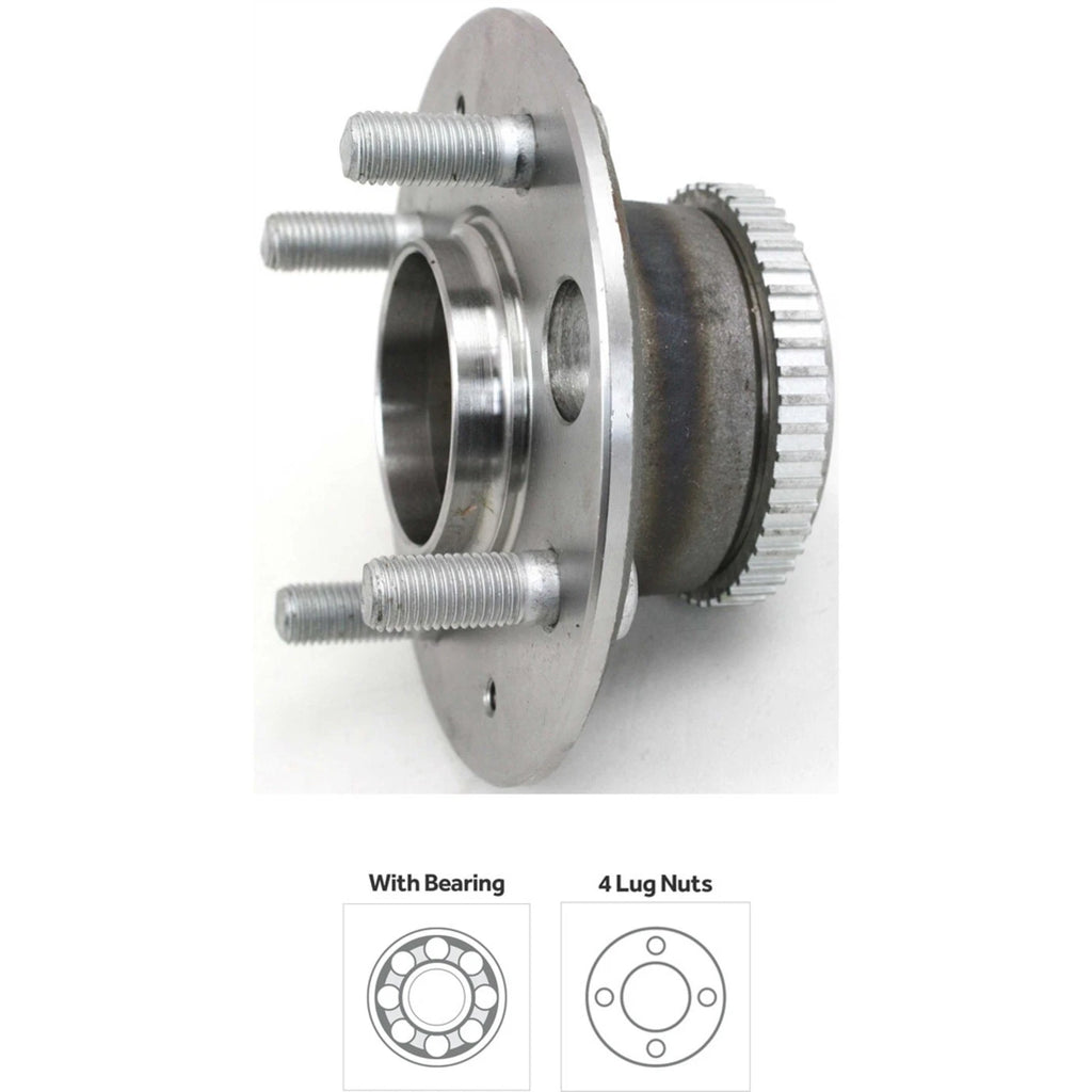 Wheel Hubs for Honda Civic (1992–2000) Front & Rear 4 Lug with Bearing