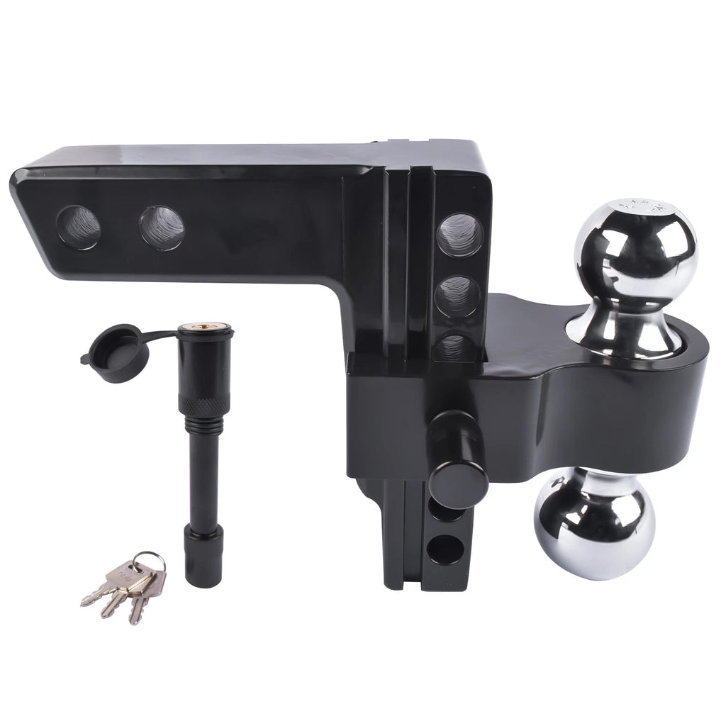 Dual Ball Adjustable Trailer Hitch for All Vehicles (Universal Fit)