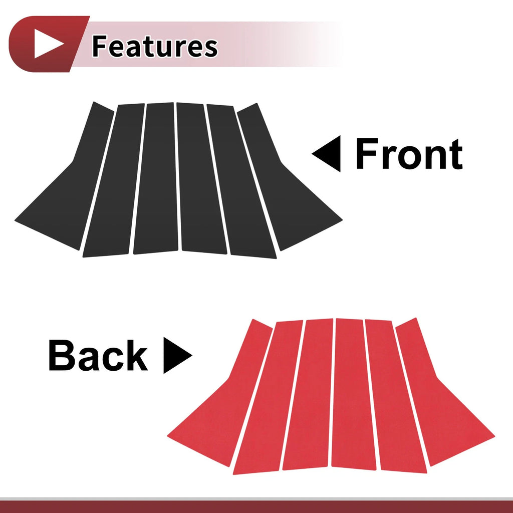 Door Pillar Window Trim for Nissan Pathfinder (2024) Black Front Rear Left Right