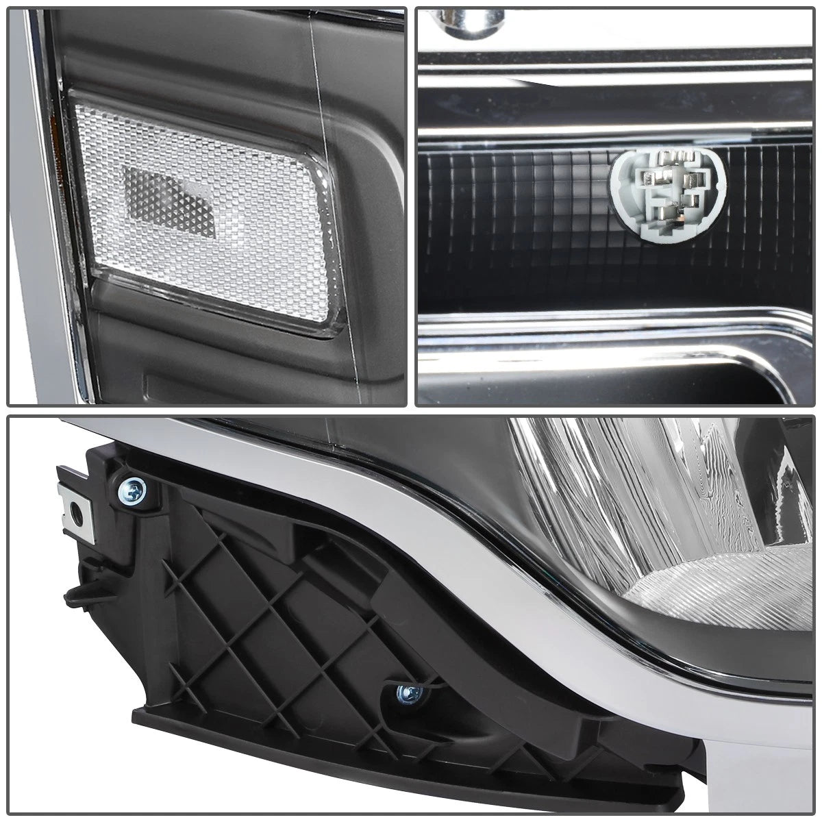 Set of 2 OE Style Headlights for Ford Flex (2013–2019) Black