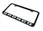 License Plate Frame Premium Stainless Black for Ford Bronco (1966–2024)