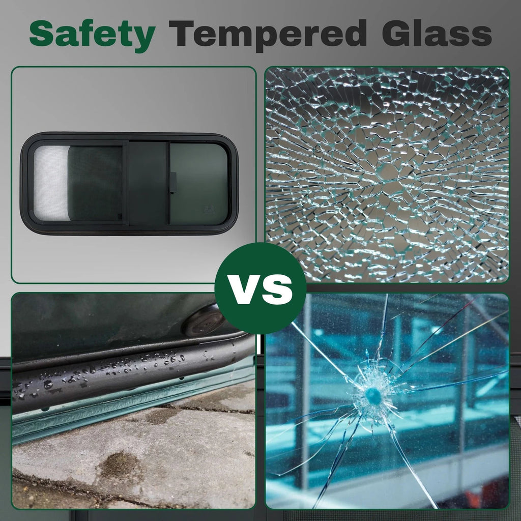 Trim Ring and Screen for RV Window Replacement 30" x 14" Horizontal Slider