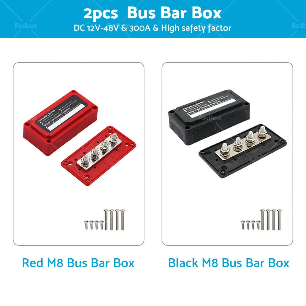 M8 300A DC12V-48V Power Distribution Box Terminal Block for