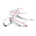 Chrome Diamond Rearview Mirrors for Motorcycle Cruiser Touring Chopper