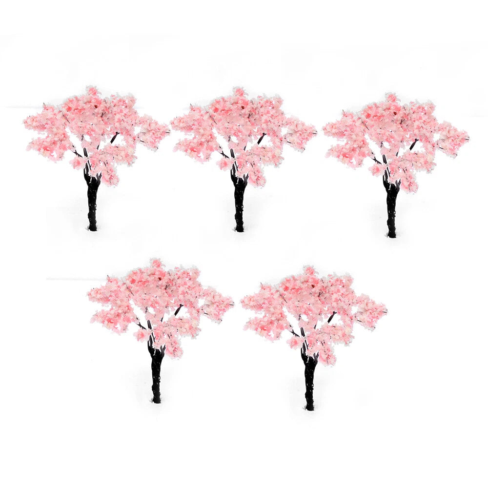 20Pcs Cherry Blossom Model Trees for Train Railroad Scenery (DIY)