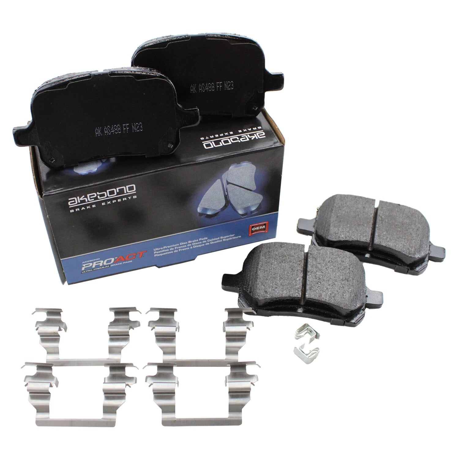 Set of 4 Akebono ProACT Front Ceramic Brake Pads for ES300 RX300 Avalon Camry Solara (1999–2006)