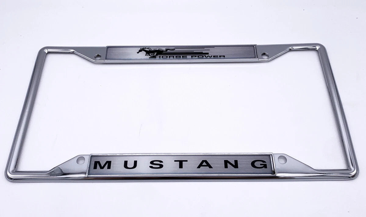 License Plate Frame Chrome for Ford Mustang (2015–2023)