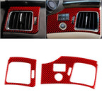 Interior Side Air Vent Cover Trim for Cadillac CTS (2008–2013) RHD Carbon Fiber Red