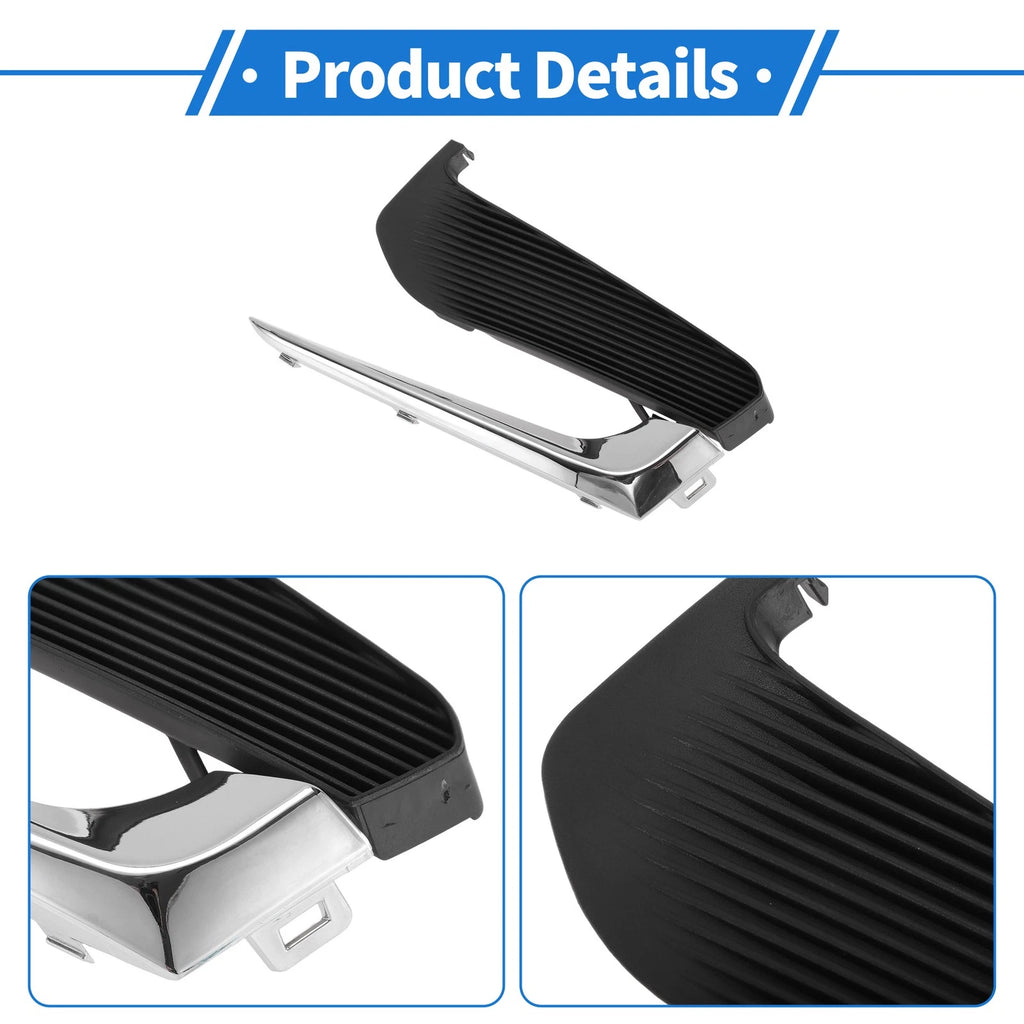 Front Left Fog Light Grill No.GM1038230 for Chevrolet Malibu (2016–2018) Black Chrome