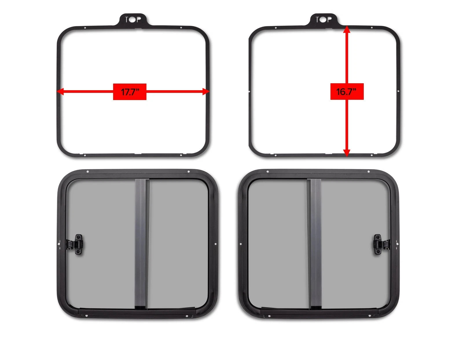 Sliding Rear Window Insert for SuperATV Poly Cab Doors (See Fitment)