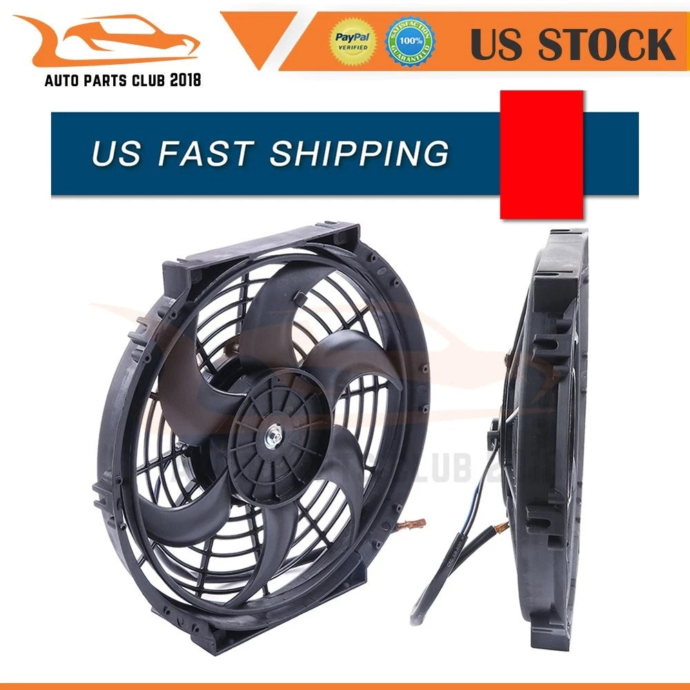 2X 10" Electric Slim Cooling Fan for Universal Applications (1730 CFM)