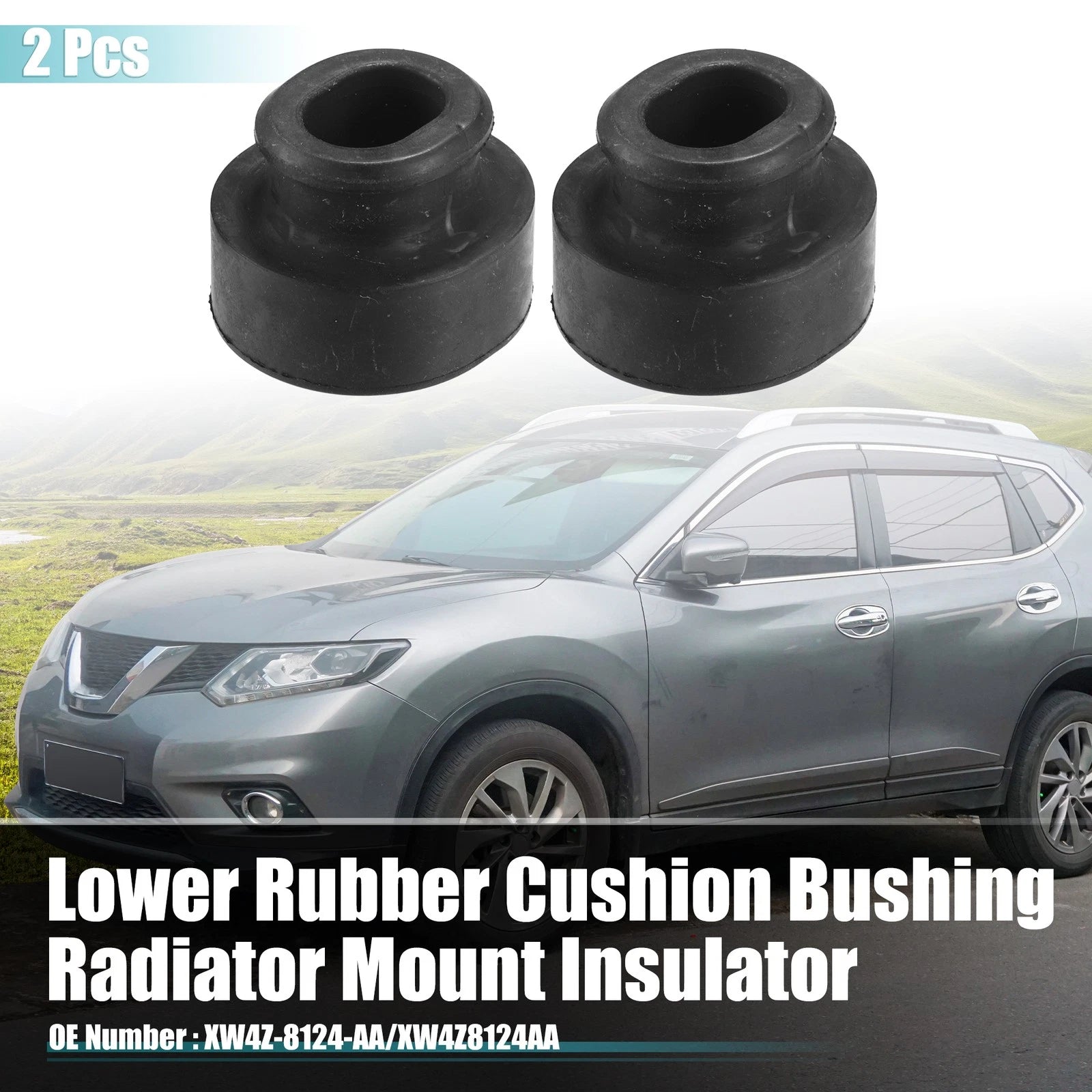 2X Radiator Mount Insulator for Ford Thunderbird (2002–2005) No.XW4Z-8124-AA