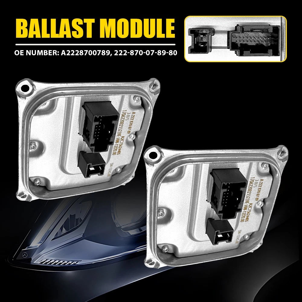 2X Xenon HID Headlight Ballast A2228700789 for Mercedes GLE/GLE300 (2016–2018)