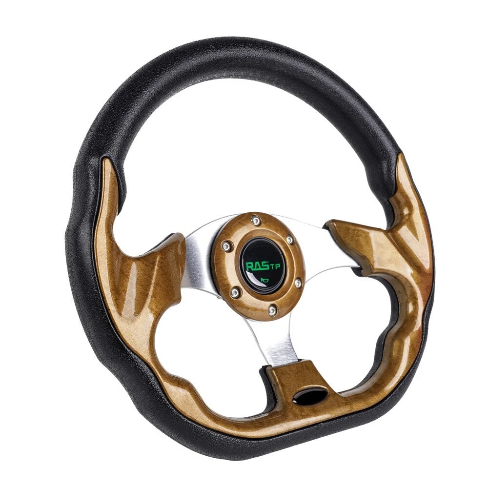 13" Steering Wheel with Quick Release Adapter for Universal Fit