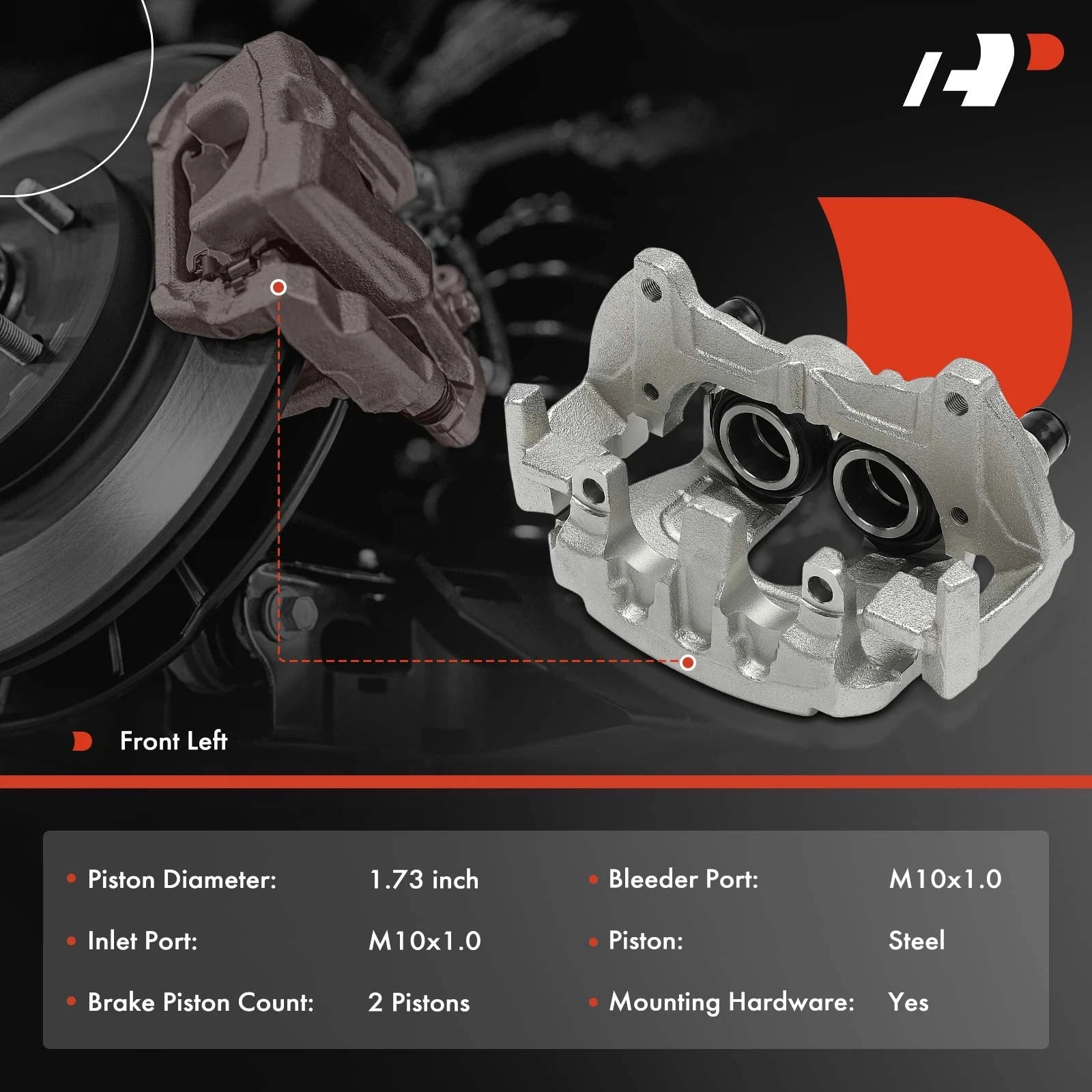 Front Left Brake Caliper for Subaru Ascent (2019-2023)