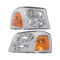 Set of 2 Halogen Headlights for GMC Envoy (2002–2009) with Bulbs