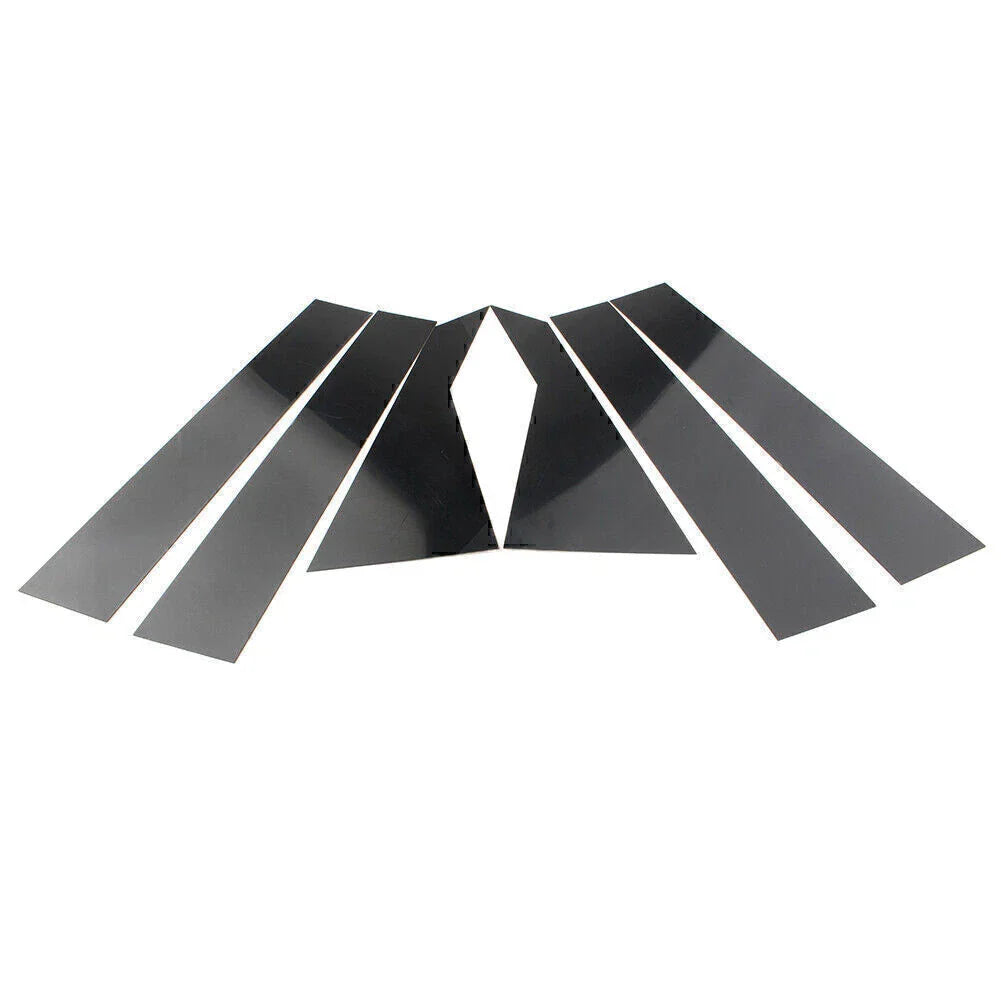 6 x Gloss Black Pillar Post Trim for Kia Forte (2019-2024)