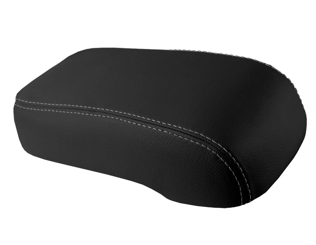 Leather Console Lid Armrest Cover for Hummer H3 (2005–2010) Gray Stitch