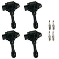 4X Ignition Coil & Spark Plugs for Nissan Altima Sentra Rogue Versa (UF549)