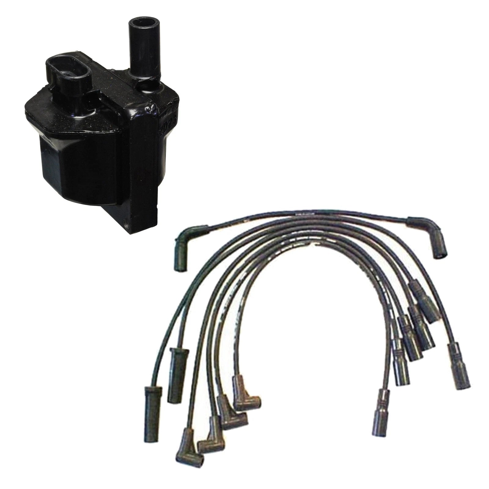 Ignition Coil & Spark Plug Wire Set 7mm for Silverado Sierra 1500 (1999–2006)