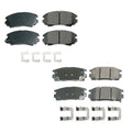 Set of 4 Akebono ProACT Ceramic Brake Pads for Chevy Equinox GMC Terrain (2010–2022)