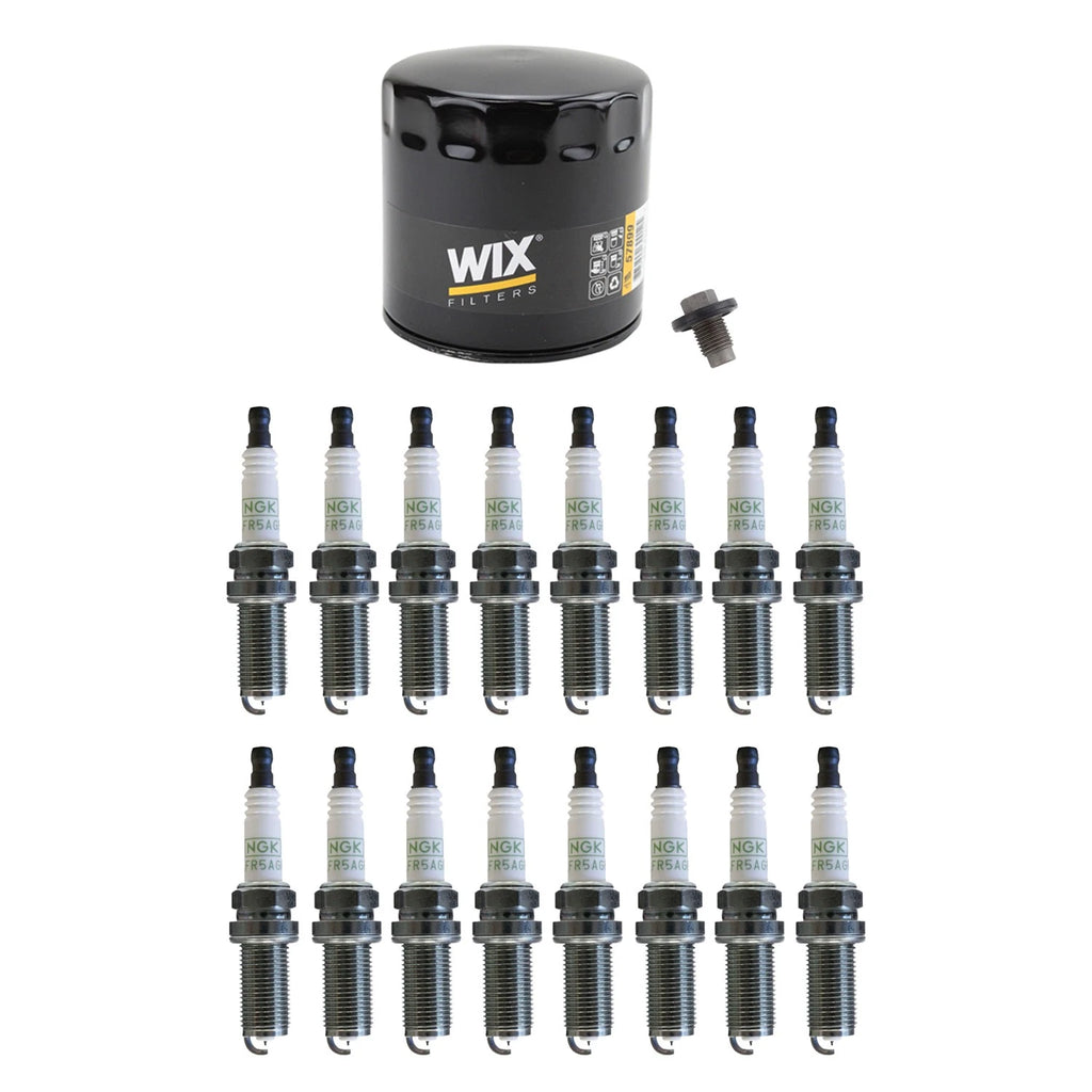 Wix Engine Oil Filter & NGK 16 Platinum Spark Plugs for Aspen Challenger (2007–2010)