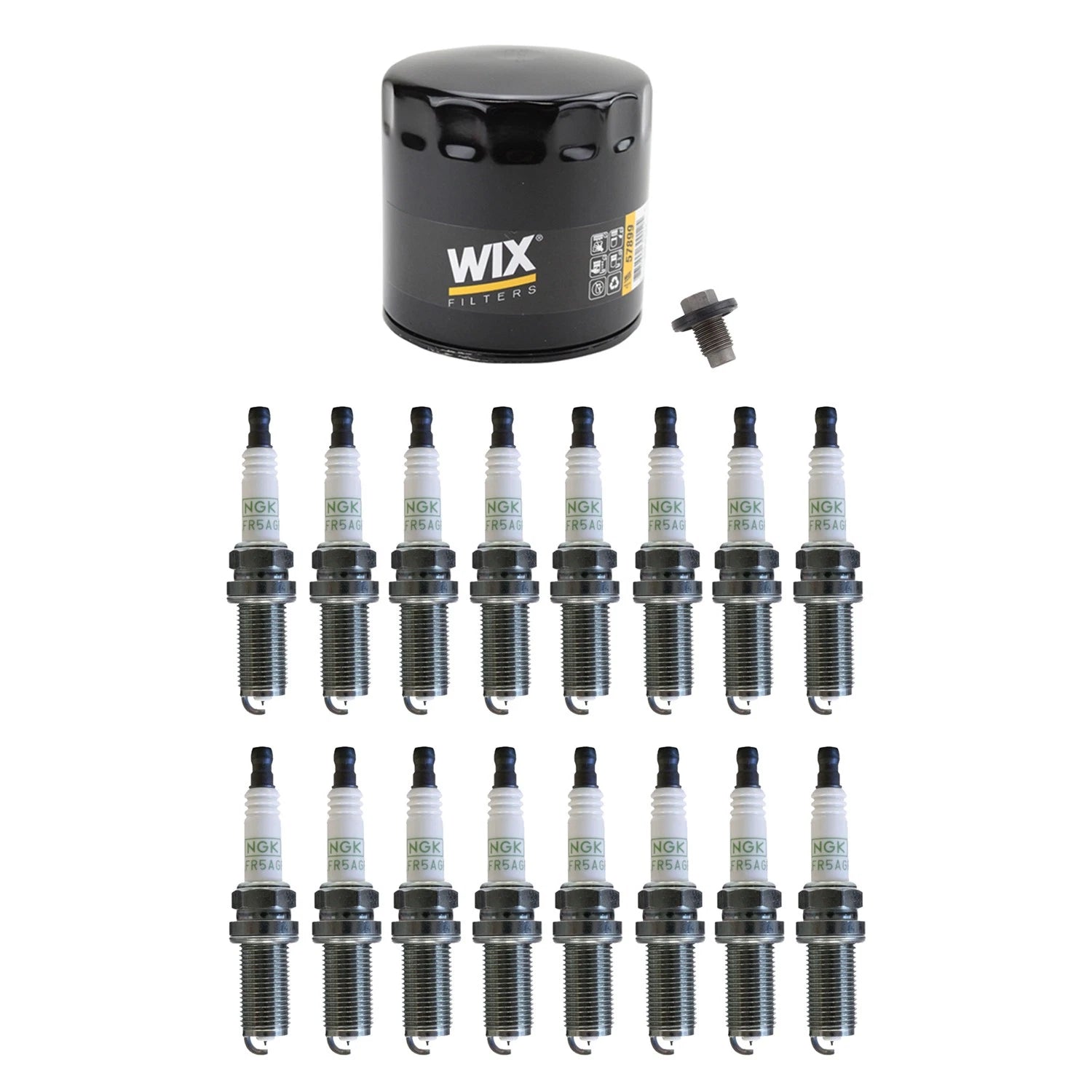 Wix Engine Oil Filter & NGK 16 Platinum Spark Plugs for Aspen Challenger (2007–2010)