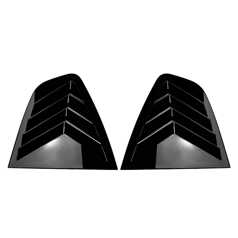 Glossy Black Rear Window Louver Shutter Cover Trim for Alfa Romeo Giulia (2015–2024)