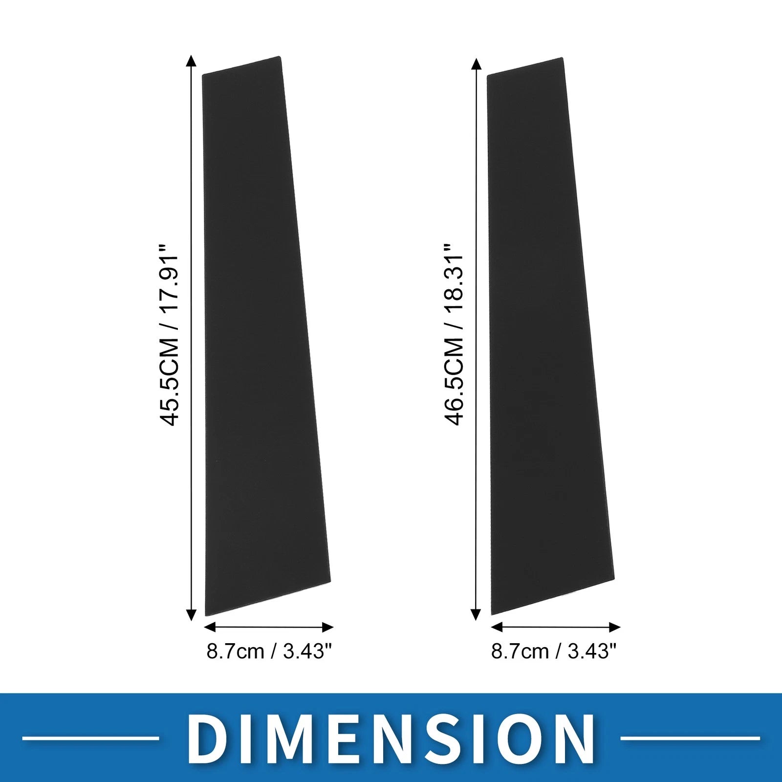 Set of 4 Door Pillar Window Trim for Volkswagen Tiguan (2009–2015) Black
