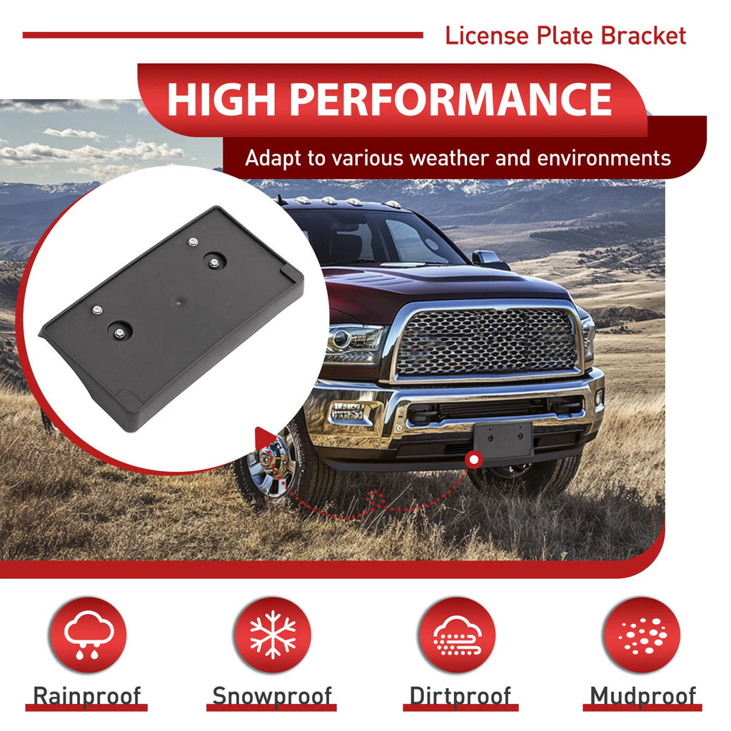 Front License Plate Holder Frame for Ram 2500 3500 (2018)
