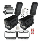 Set of 2 Motorcycle Top Case Tail Box & Side Hard Saddlebag (45L & 36L)