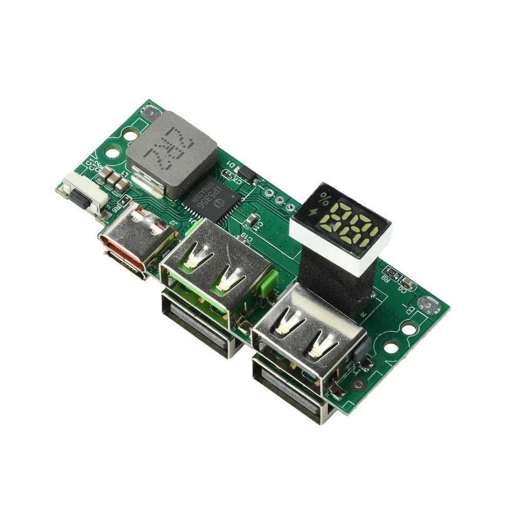 DIY Power Bank Solution IP5356 Chip with PD QC Fast Charging 6-Port Layout