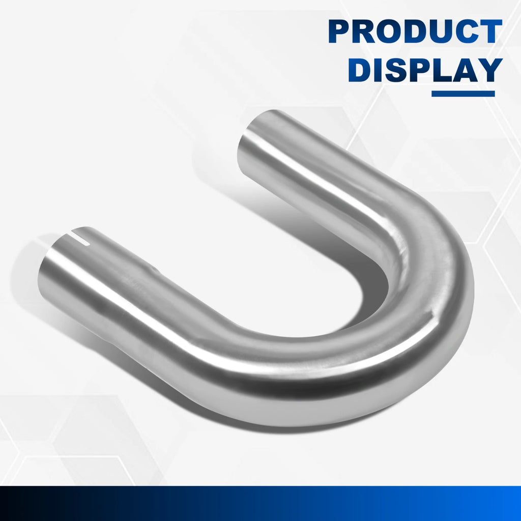 16Pcs 2.25" OD Stainless Steel Straight U-Bend Exhaust Pipes for Universal
