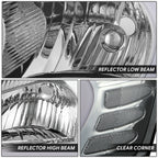 3D LED Bar Chrome Housing Clear Corner Headlights for Pontiac Grand Prix (2004–2008)