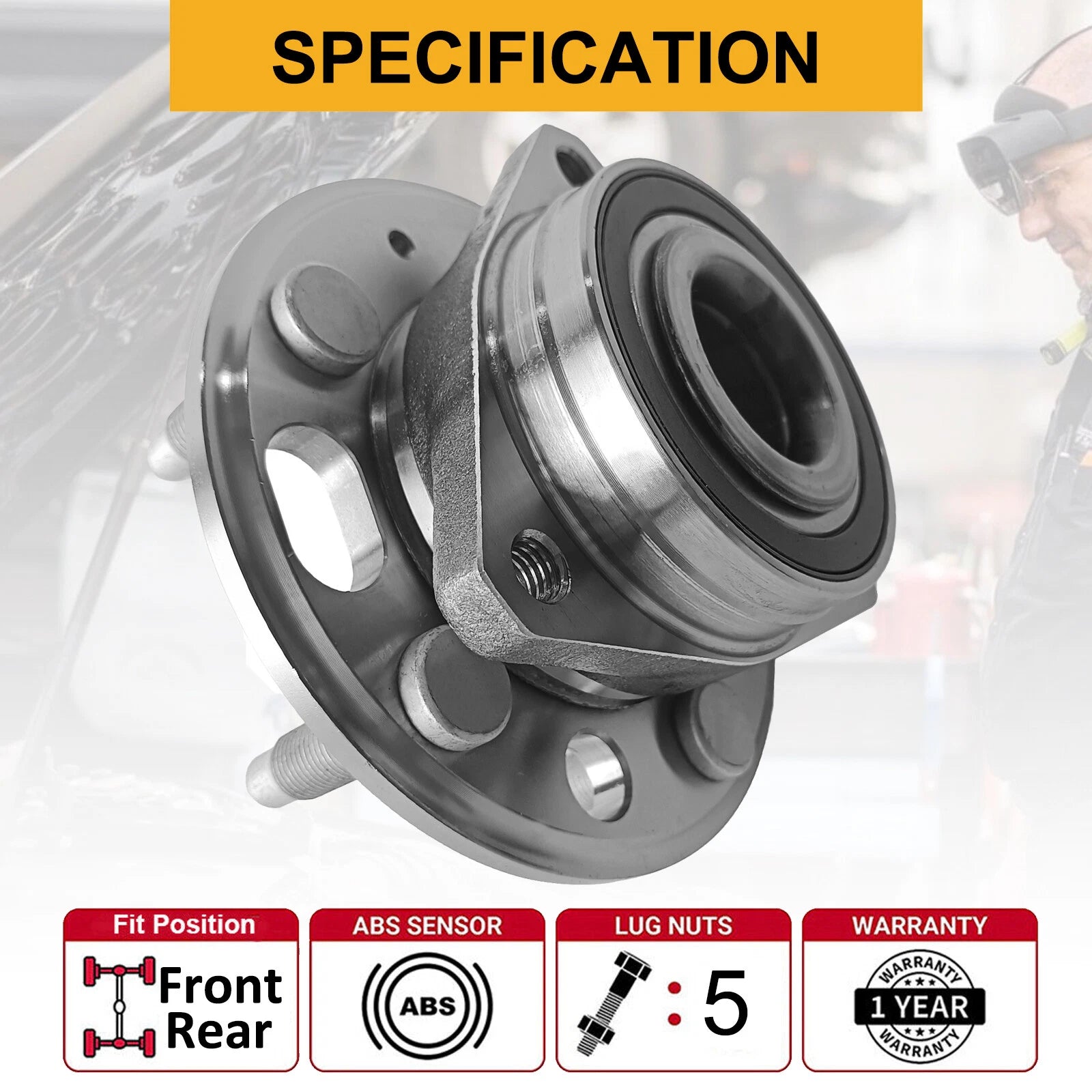 Pair Front Wheel Bearing and Hubs for Buick LaCrosse Regal (2010–2017)