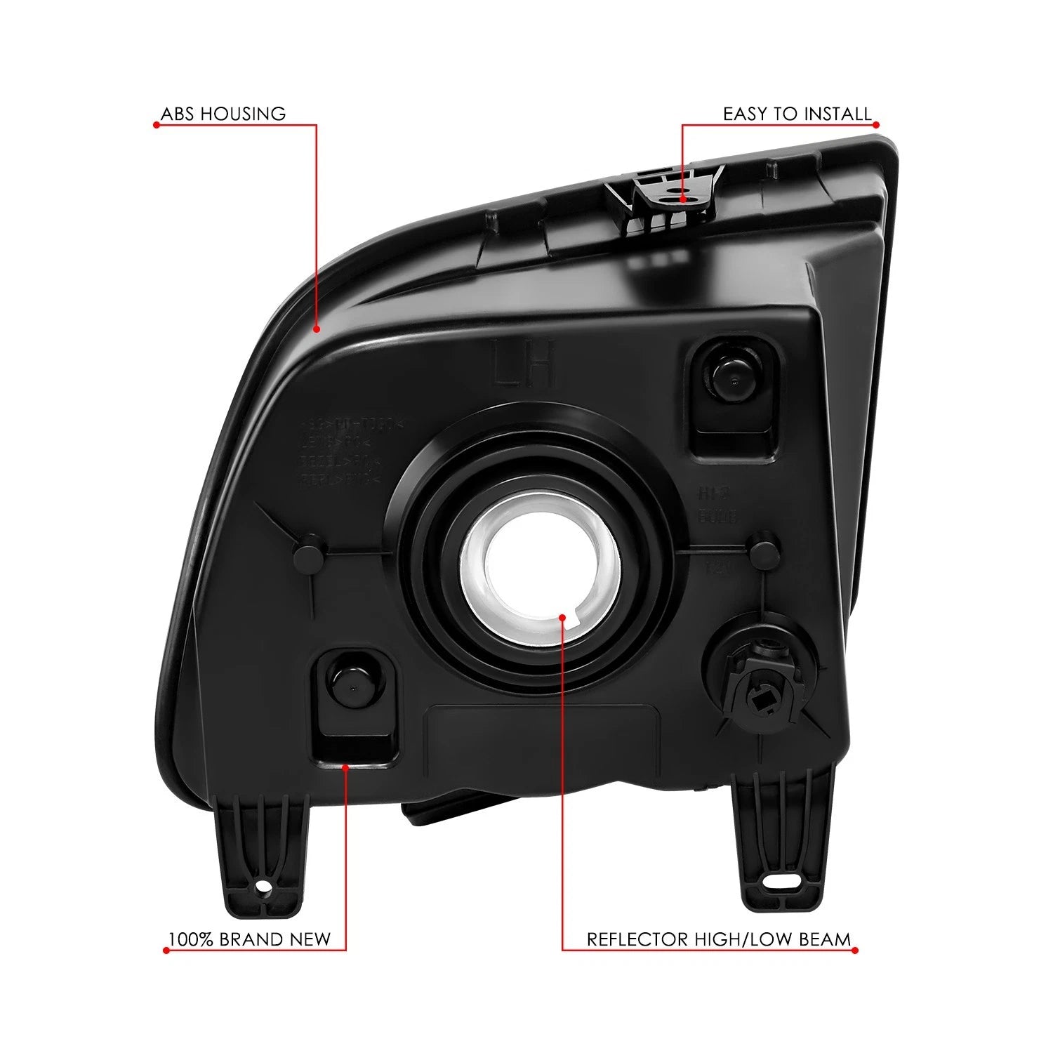 Pair Black Housing Clear Corner Headlights for Ford Mustang S197 (2005–2009)