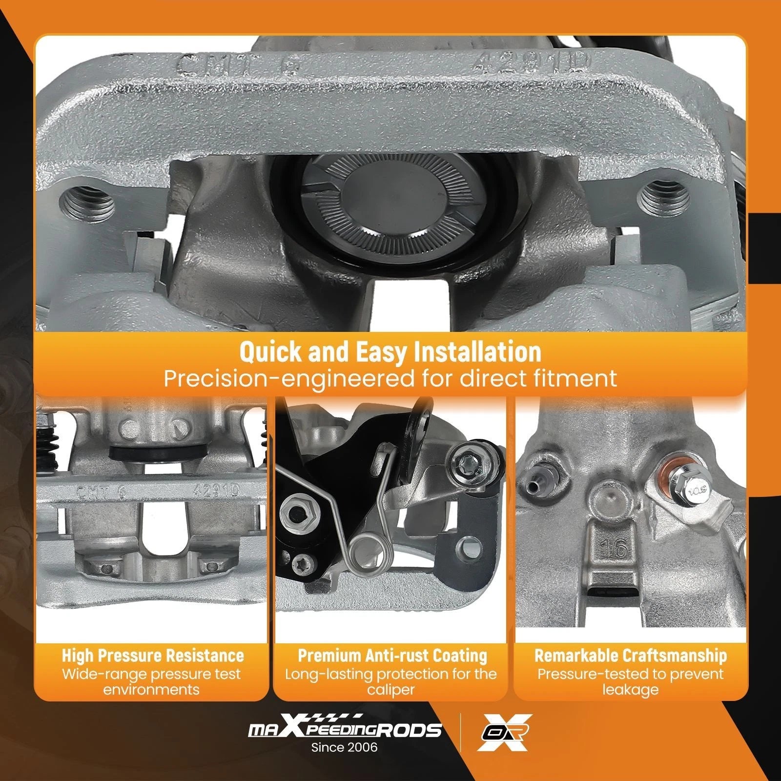 Rear Brake Caliper Set for Chevrolet Malibu 2.4L 2.5L (2014–2015)