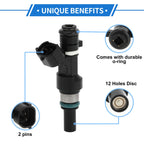 Fuel Injector No. 16600-1HC0A for Nissan Note E12 (2013) 1 Pc Black