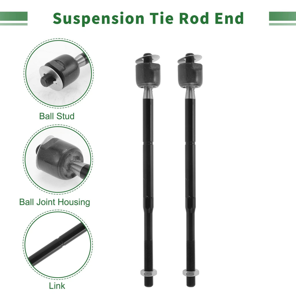 6pcs Front Suspension Kit Inner Outer Tie Rod End with Boot for Pontiac Torrent (2006–2009)